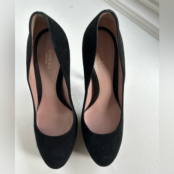 Gucci Shoes | Black Suede Size 38 / US 8 | Heels platform - Picture 2 of 10